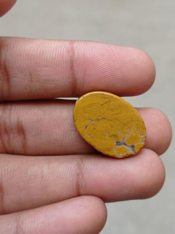 21.4ct Jasper - Gold Jasper Cabochon - Yellow Jasper - 26x18x5mm