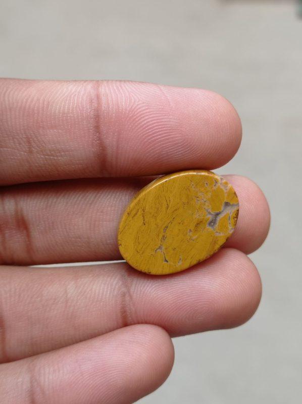 21.4ct Jasper - Gold Jasper Cabochon - Yellow Jasper - 26x18x5mm