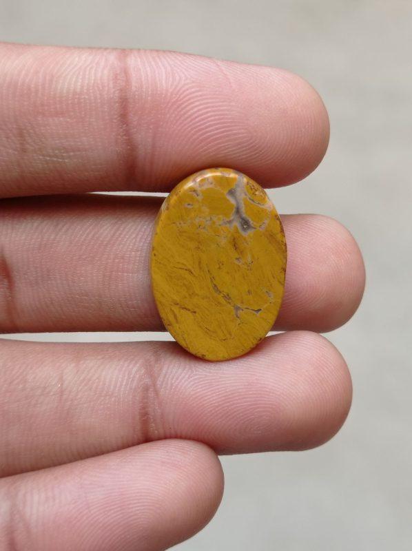 21.4ct Jasper - Gold Jasper Cabochon - Yellow Jasper - 26x18x5mm