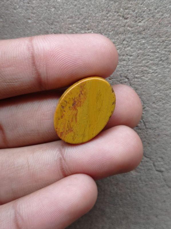 22.9ct Jasper - Gold Jasper Cabochon - Yellow Jasper - 25x17x5mm