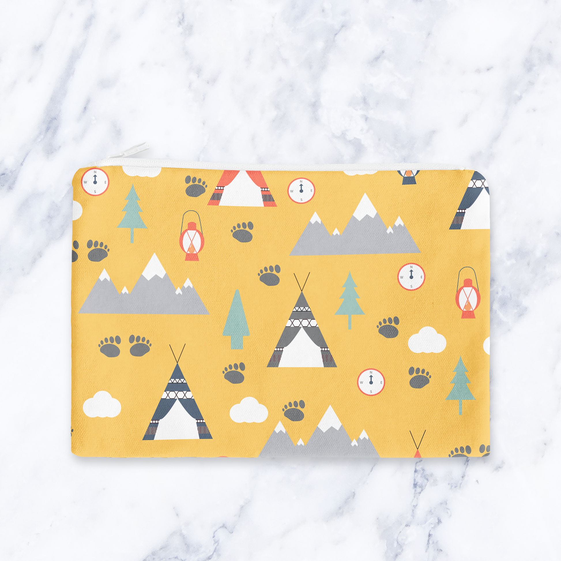 Adventure Camping Makeup Bag - Handmade Cosmetic Pouch