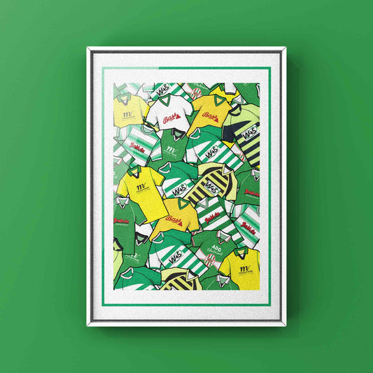 Yeovil Kit Collage Retro Shirts Football Print