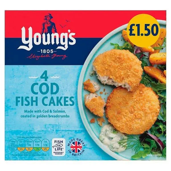 Youngs 4 Cod Fish Cakes 200g