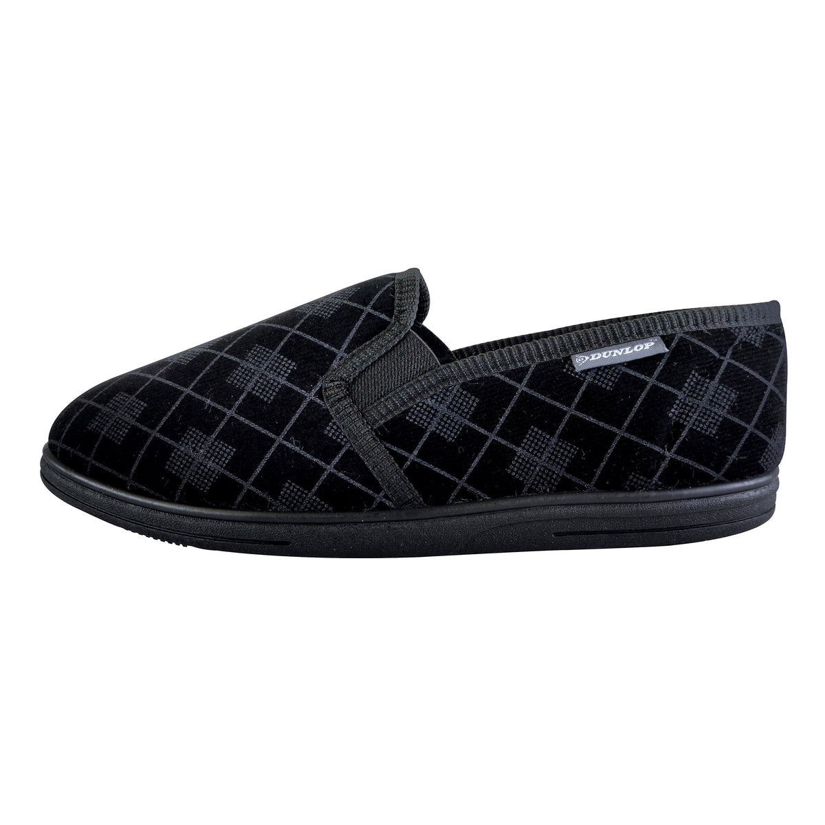 Mens Plush Fur Lined Memory Foam Plaid Checked Slippers (6 Sizes)