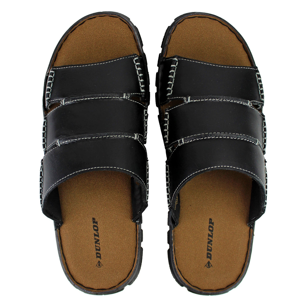 Mens Summer Beach Leather Slip On Slippers