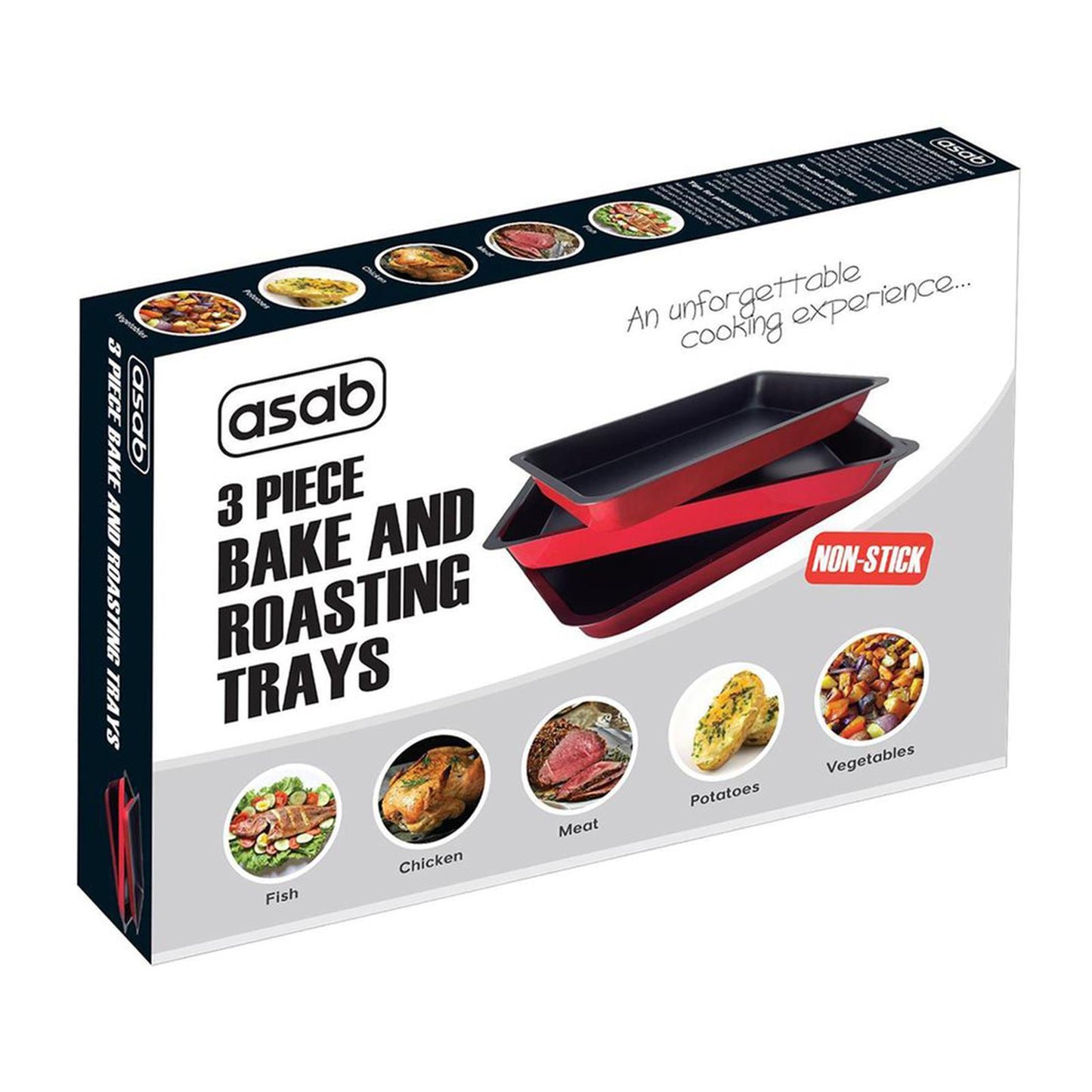 3Pc Non-Stick Baking Trays | R001 | AS-97969  | 3RB-15