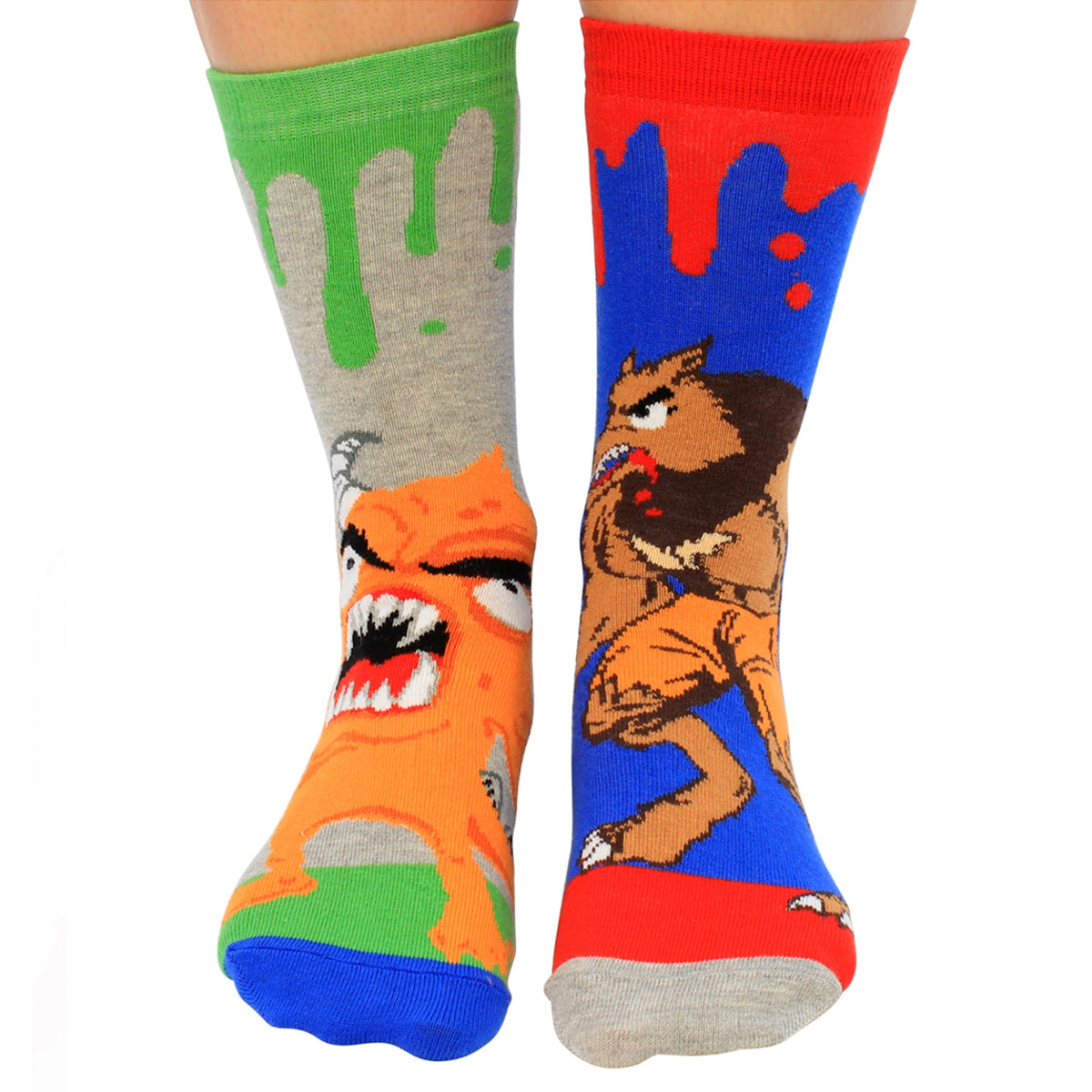 6 Pack Boys Zombie Novelty Odd Socks in Gift Box
