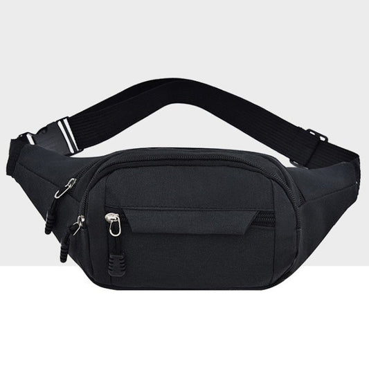 Pure Color Multi-function Pockets Waterproof Chest Bag Waist Crossbody Sports Bag