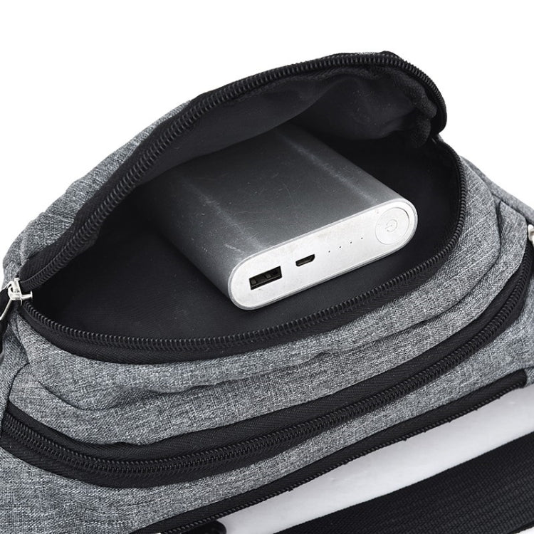 Pure Color Multi-function Pockets Waterproof Chest Bag Waist Crossbody Sports Bag