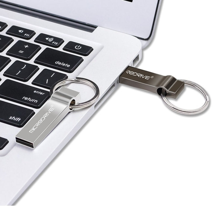MicroDrive 64GB USB 2.0 Metal Keychain U Disk (Grey)