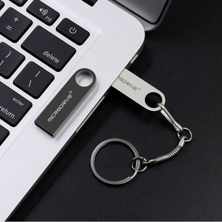 MicroDrive 8GB USB 2.0 Metal Waterproof High Speed U Disk(Black)