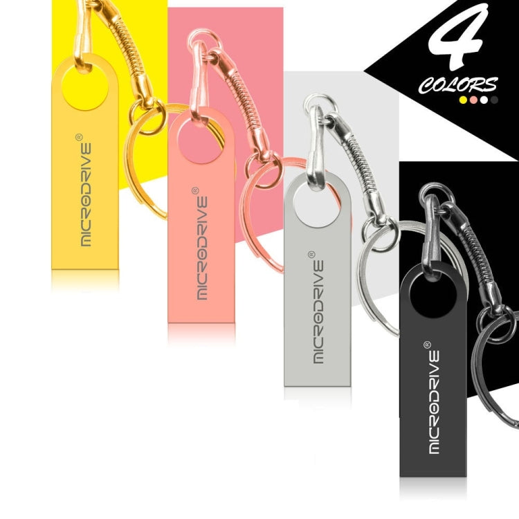 MicroDrive 8GB USB 2.0 Metal Waterproof High Speed U Disk(Pink)