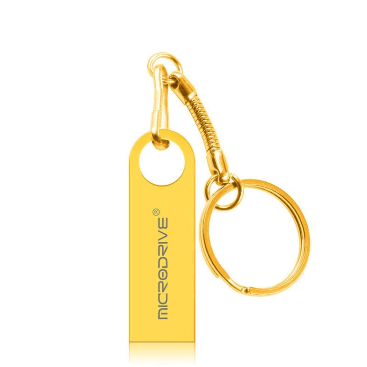 MicroDrive 64GB USB 2.0 Metal Waterproof High Speed U Disk(Gold)