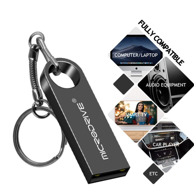 MicroDrive 64GB USB 2.0 Metal Waterproof High Speed U Disk(Gold)