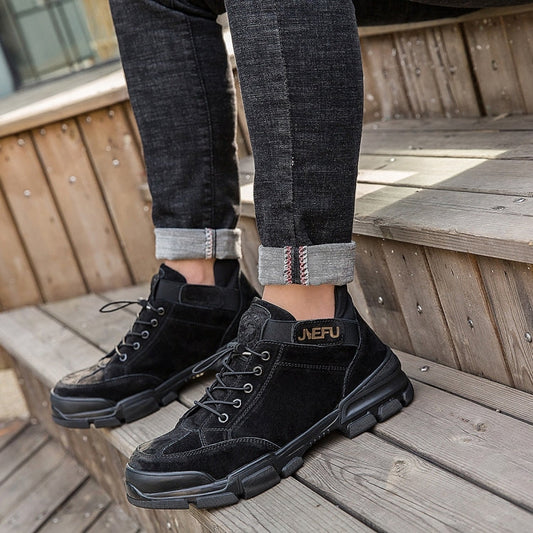 Jiefu Anti Smashing, Anti Piercing, Waterproof And Oil Resistant Electric Welding High Top Safety Shoes (Color:Sand Color Size:46), 45, 46