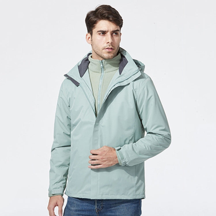 Mens Detachable Two Piece Warm, Waterproof And Breathable Couples Stormsuit (Color:Gentleman Grey Size:XXXXL), XXXL, XXXXL