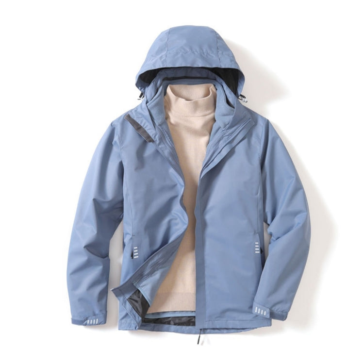 Mens Detachable Two Piece Warm, Waterproof And Breathable Couples Stormsuit (Color:Gentleman Grey Size:XXXXL), XXXL, XXXXL