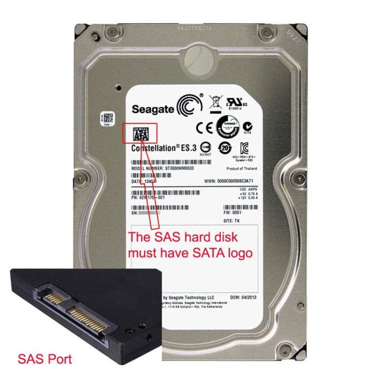 Professional SFF-8482 SAS to SATA 180 Degrees Angle Adapter for Motherboard, SAS to SATA