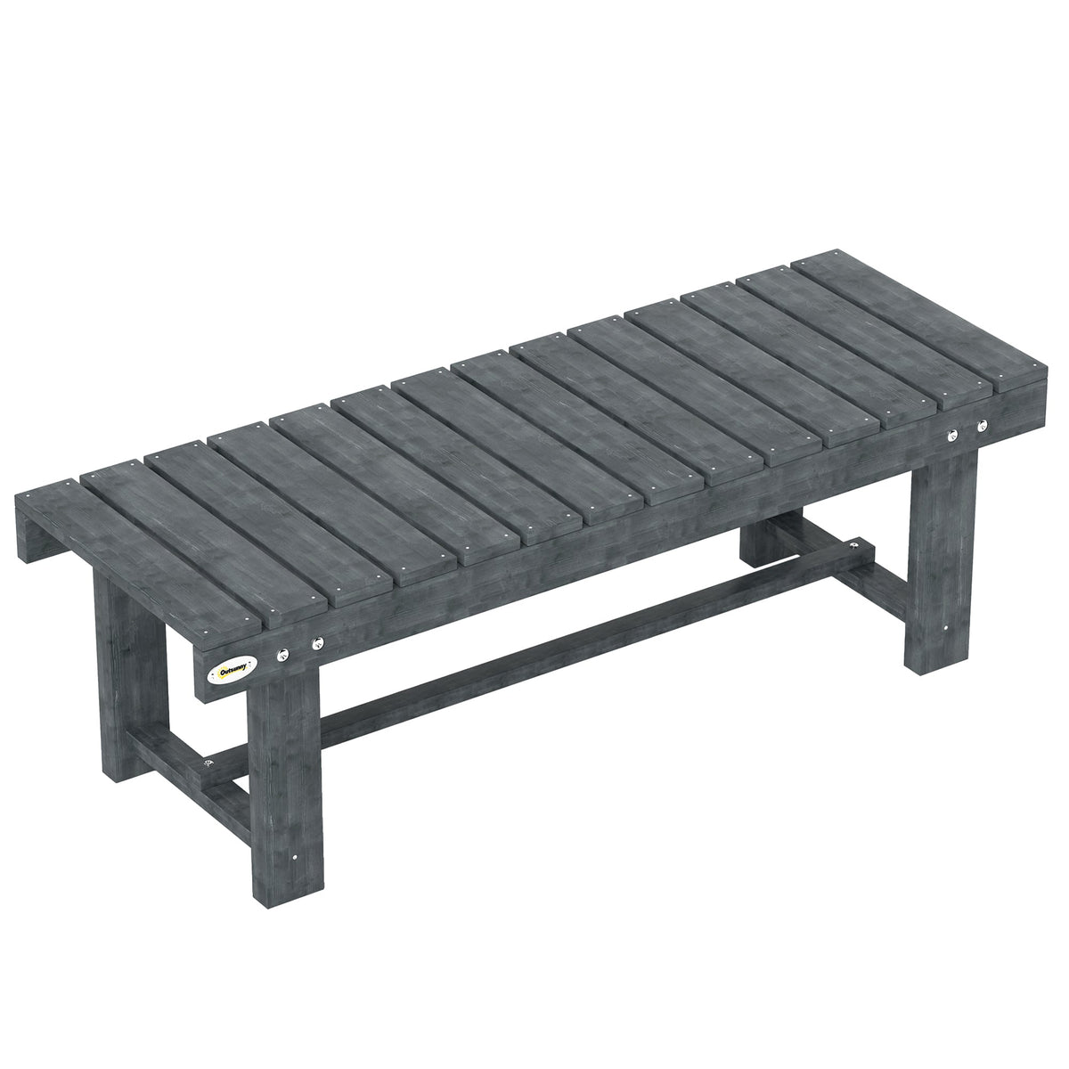 Outsunny 1.1M Outdoor Garden Bench Patio Loveseat Fir Wood 2 Person