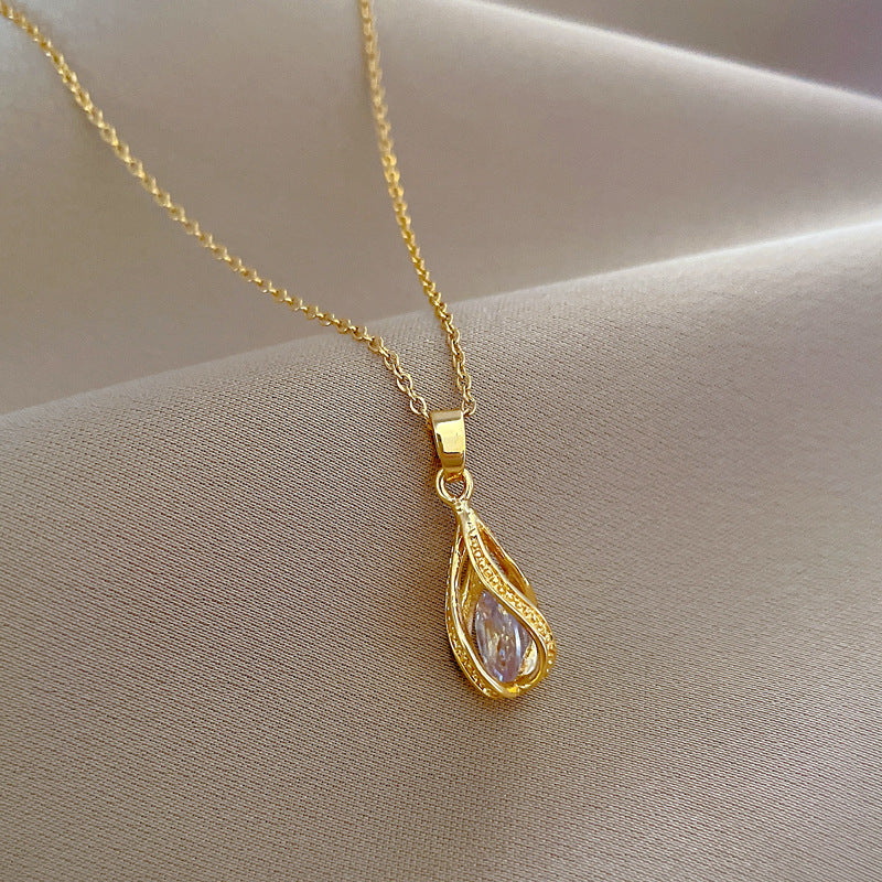 Rotating Water Drop Necklace For Women