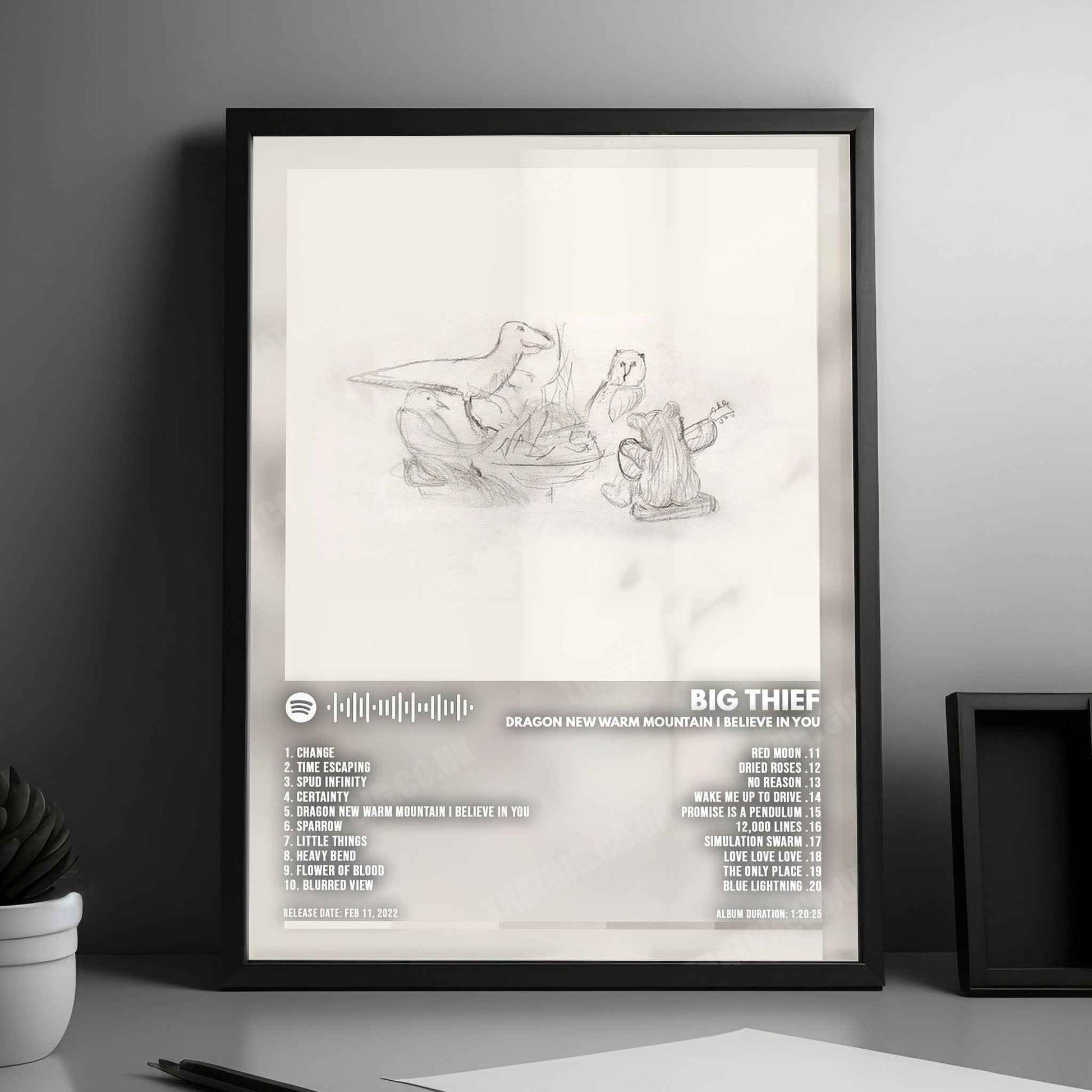 Big Thief "Dragon New Warm Mountain I Believe in You" Album Cover Poster - with Complete Tracklist