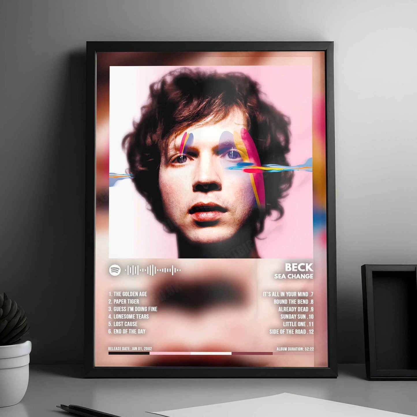 Beck "Sea Change" Album Cover Poster - with Complete Tracklist