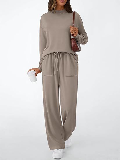 Women's Drawstring With Pockets Pure Color All-matching Casual Fashion Set