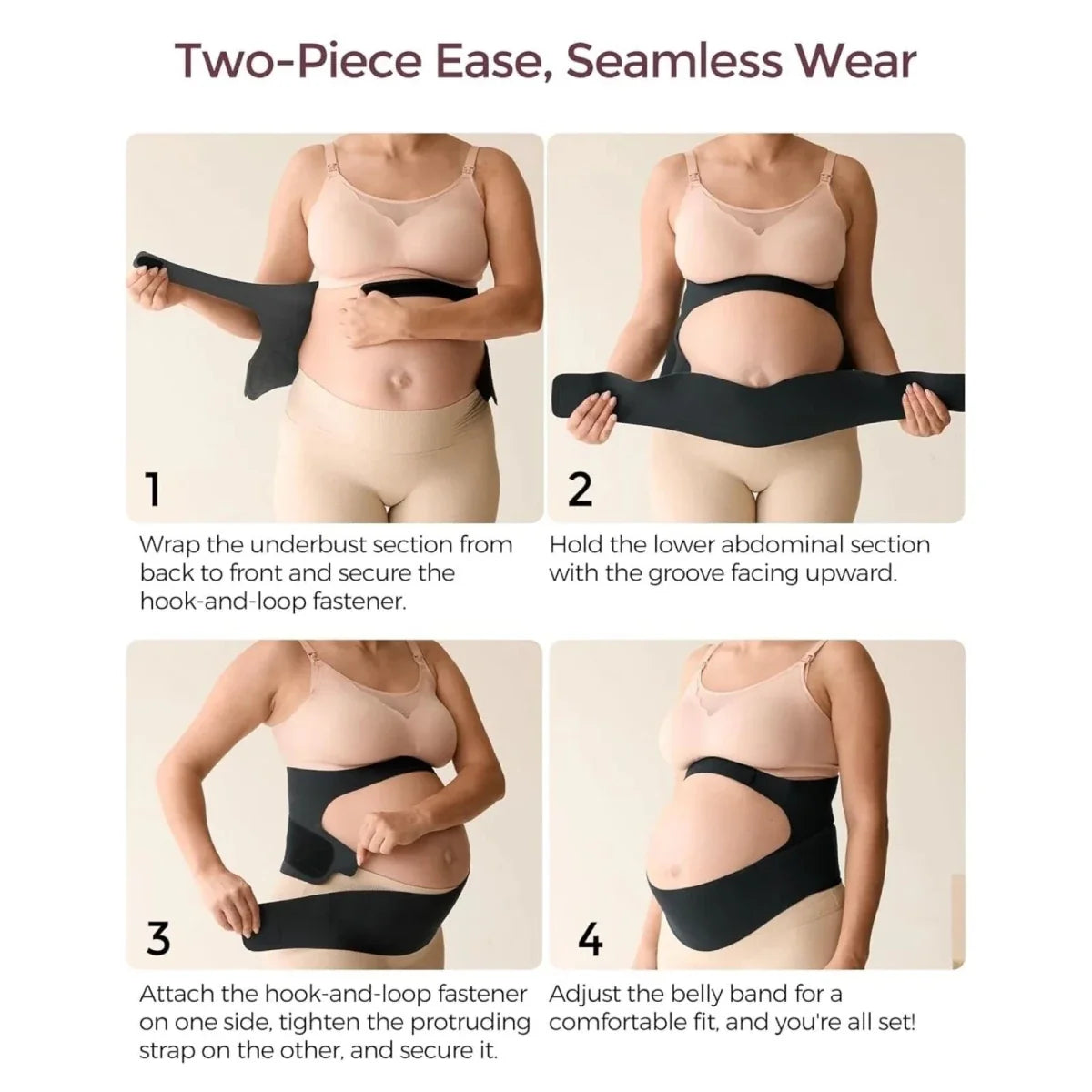 Momcozy Ergonest Maternity Belly Band XL - Black