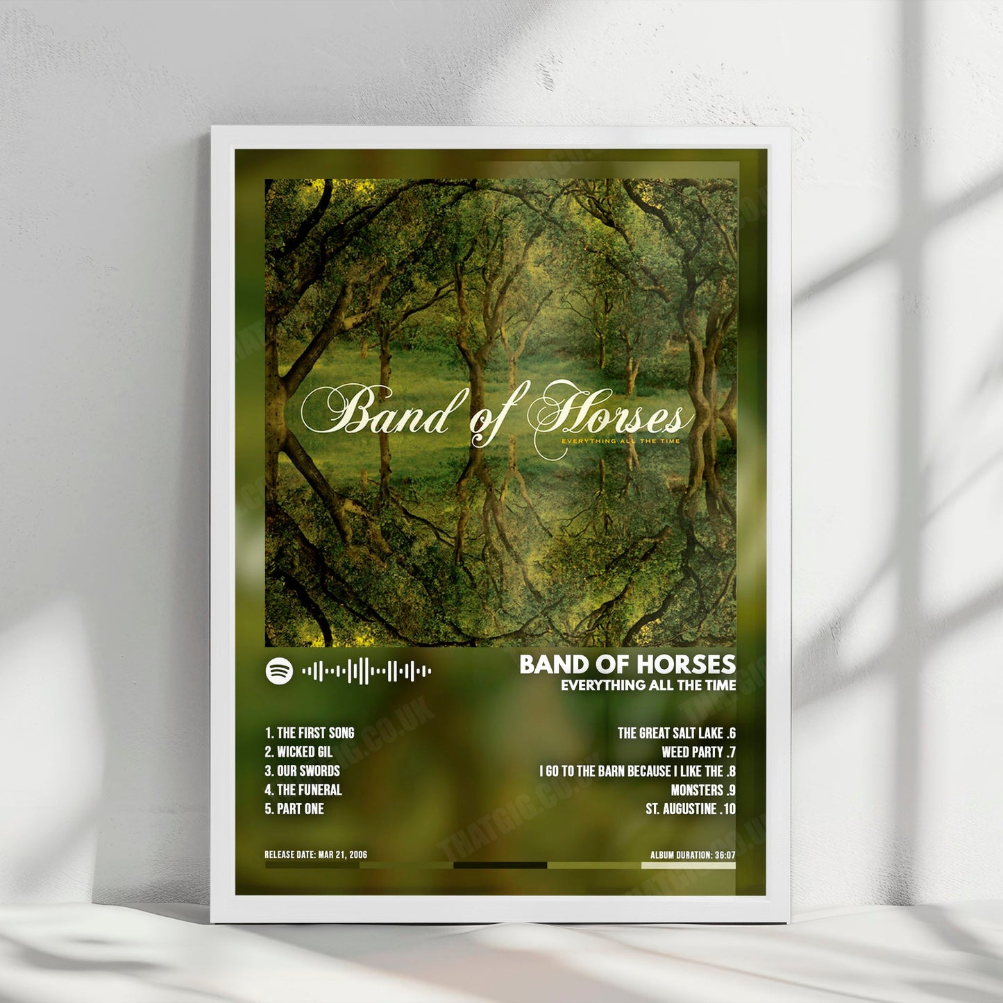 Band of Horses "Everything All the Time" Album Cover Poster - with Complete Tracklist