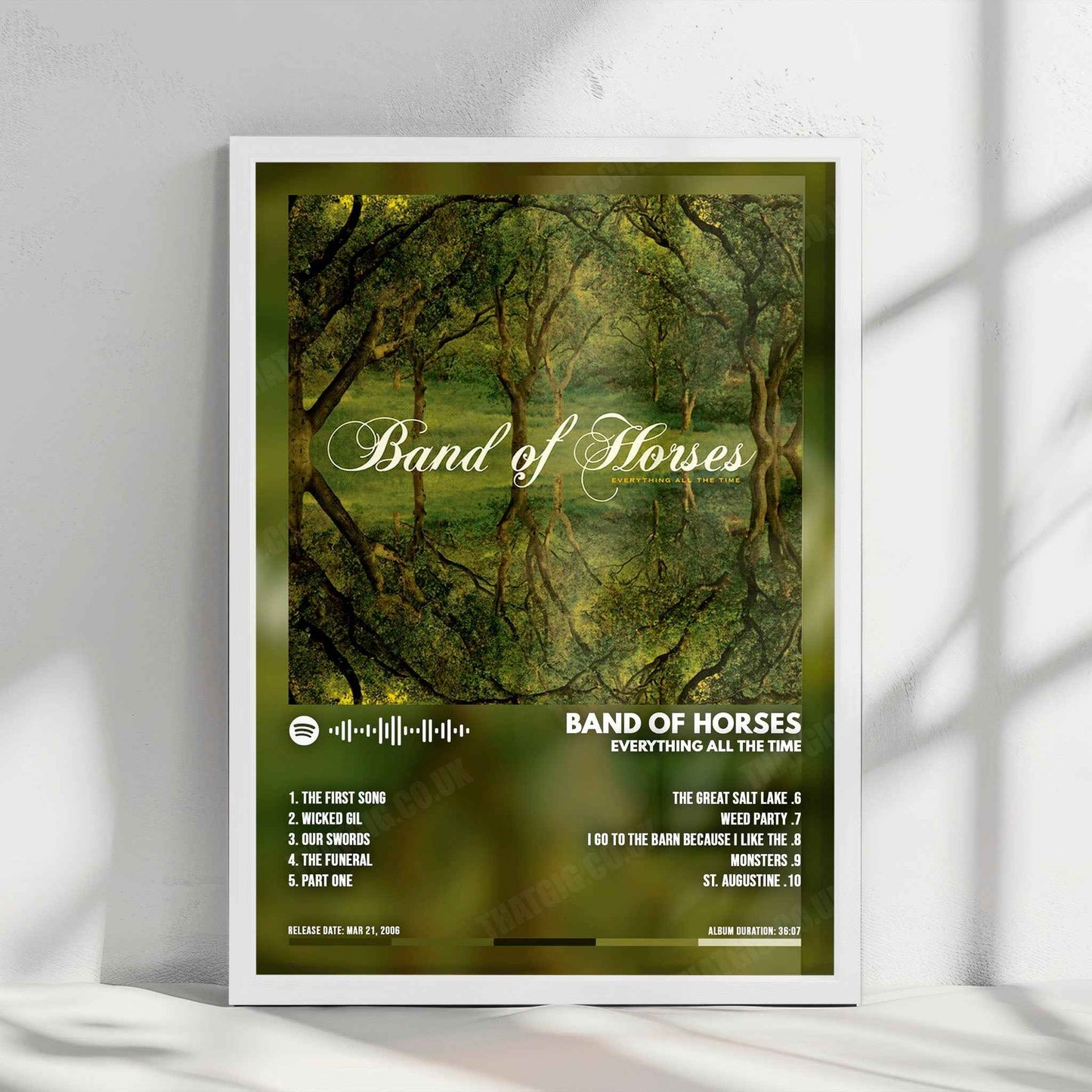 Band of Horses "Everything All the Time" Album Cover Poster - with Complete Tracklist