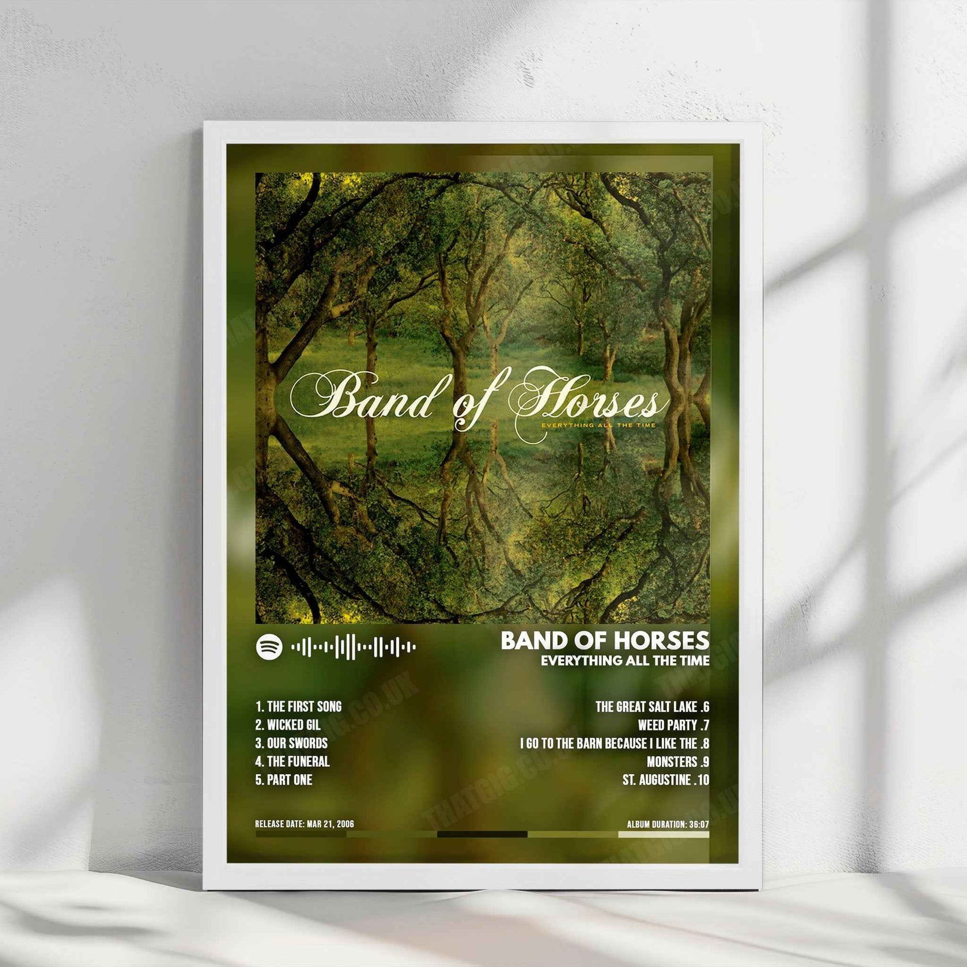 Band of Horses "Everything All the Time" Album Cover Poster - with Complete Tracklist