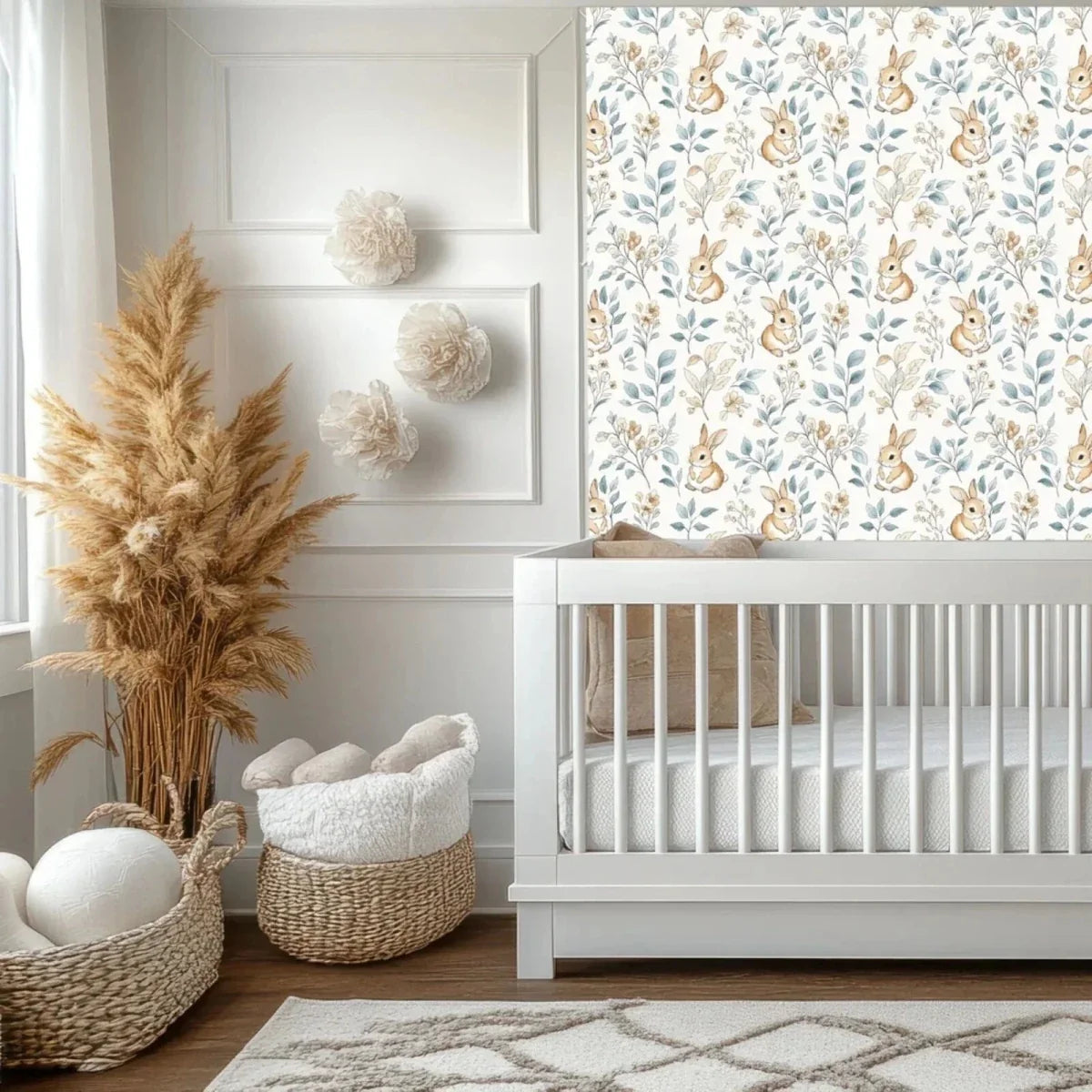Live Vida Rabbits Mid Length Wall Drop - Blue