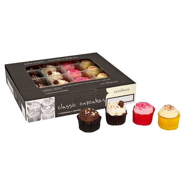 Lichfields 12 Classic Cupcakes (Case of 12)