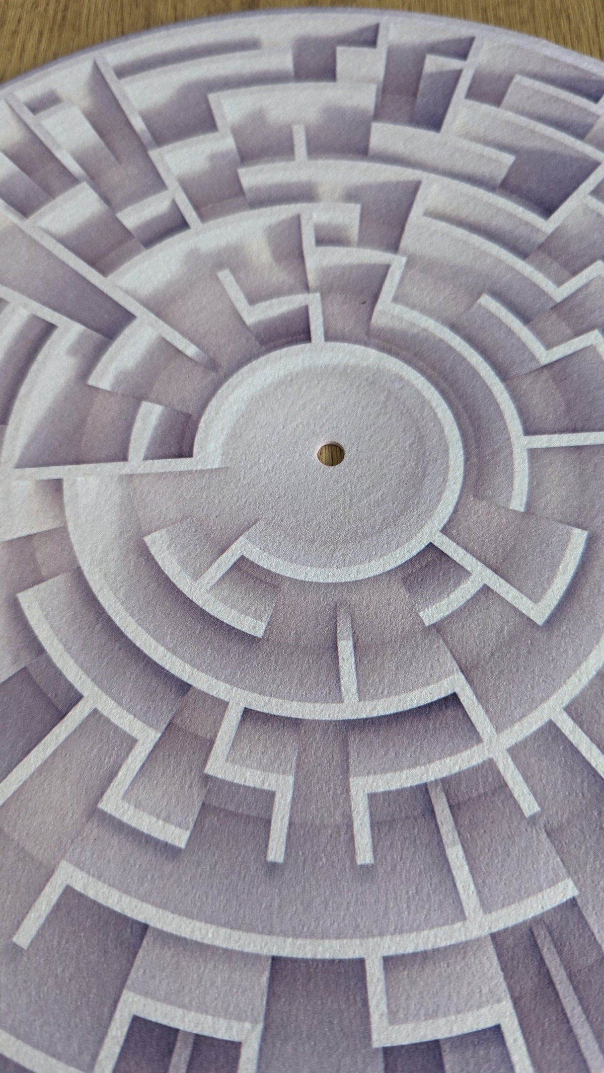 The Circular Maze Felt Slipmat - 7 & 12 inch Vinyl Record Player