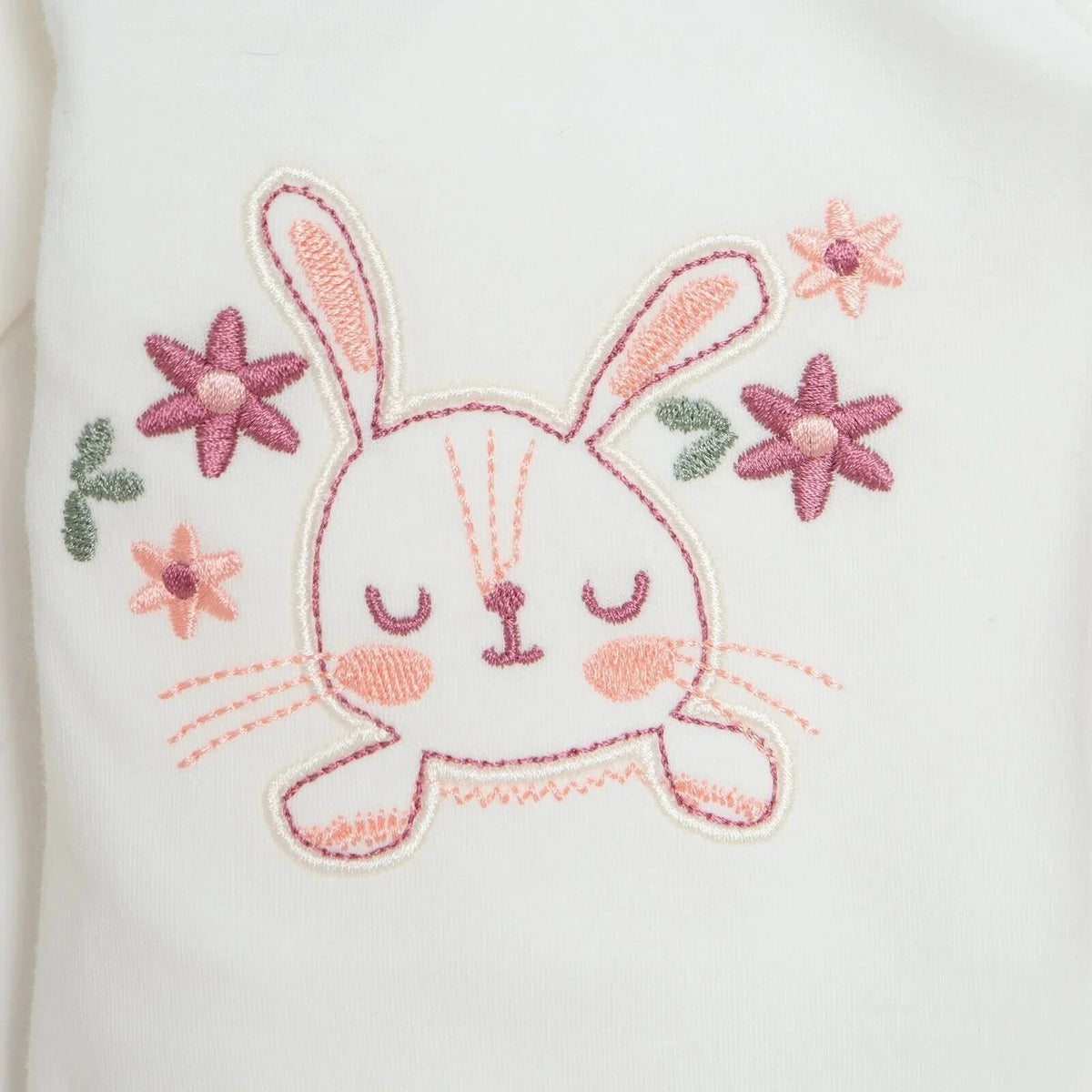 Aziz Bebe 5 Piece Bunny Embroidered Envelope Neck Baby Hospital Bag Set (Newborn)