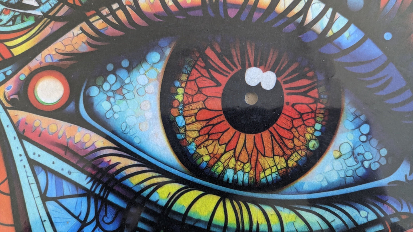 AcidEye Slipmat - 7 & 12 inch LP Vinyl DJ Pro Turntable Slip Mat Record Player Technics 1210 DJ Turntablist