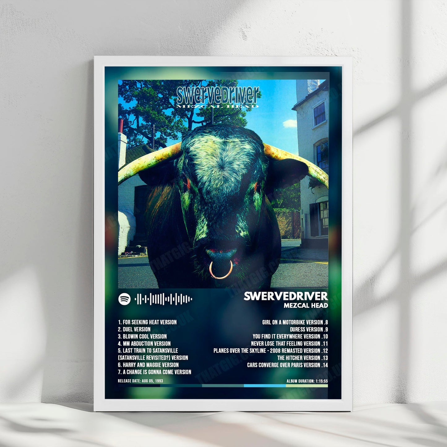 Swervedriver "Mezcal Head" Album Cover Poster - with Complete Tracklist
