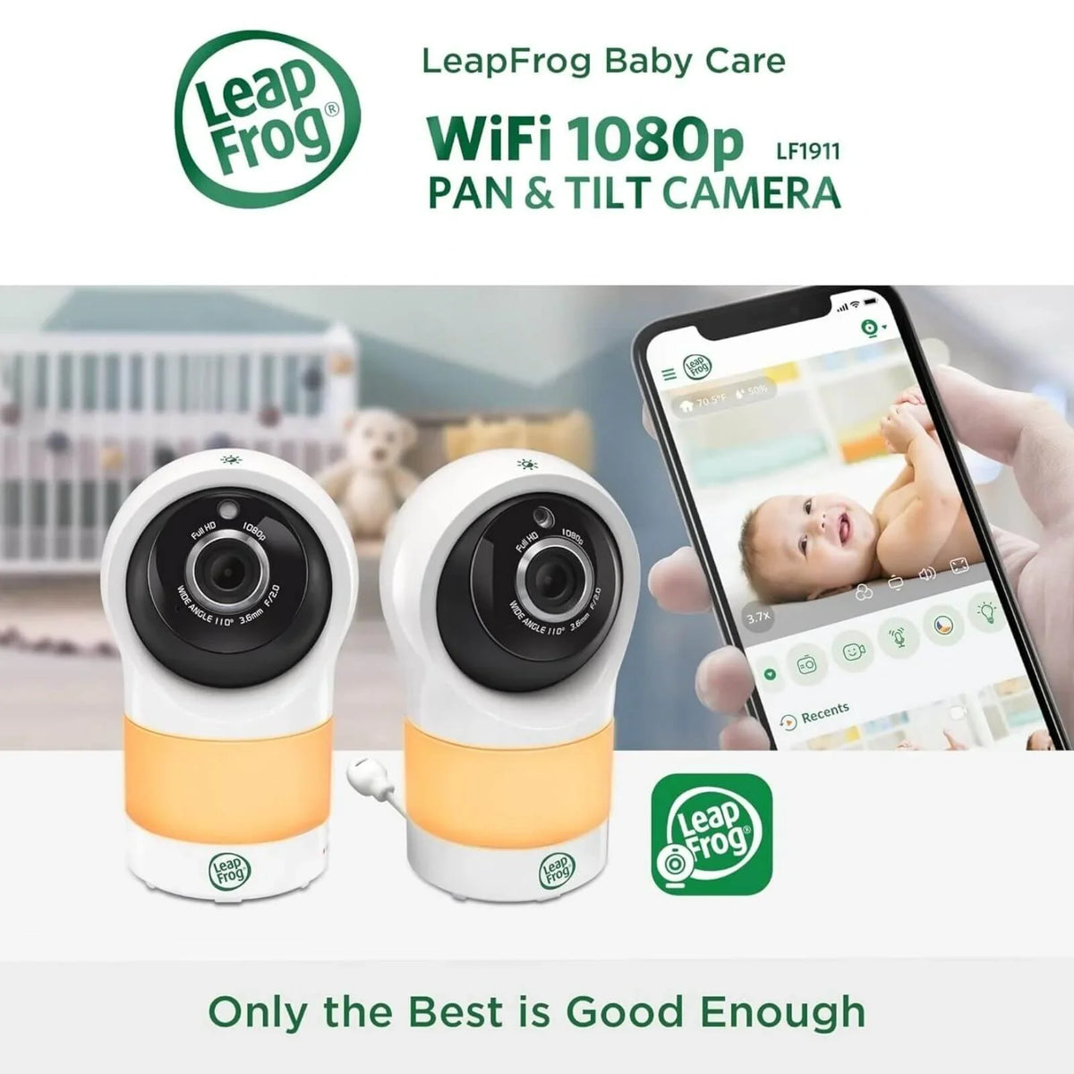 LeapFrog LF1911HD WiFi Standalone Video Baby Monitor