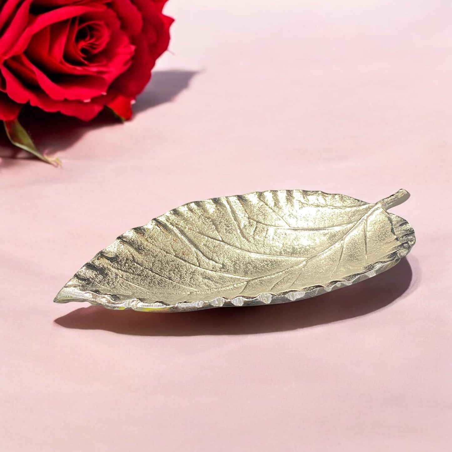 15CM NICKEL PLATED LEAF