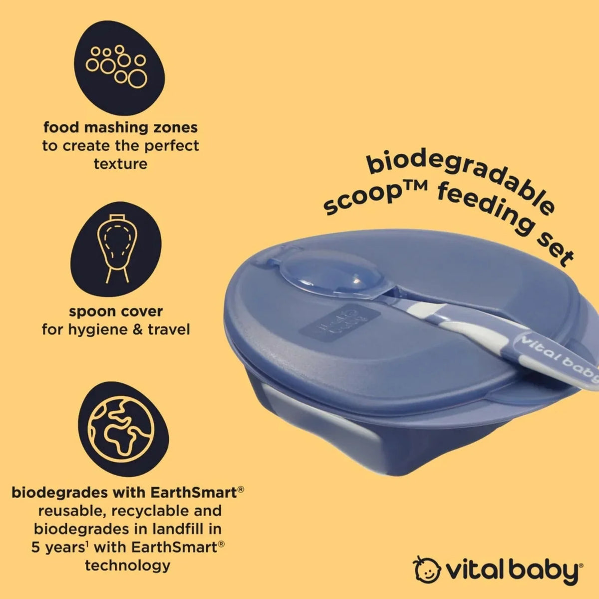 Vital Baby Nourish Scoop Feeding Set 2 pcs - Natural Grape