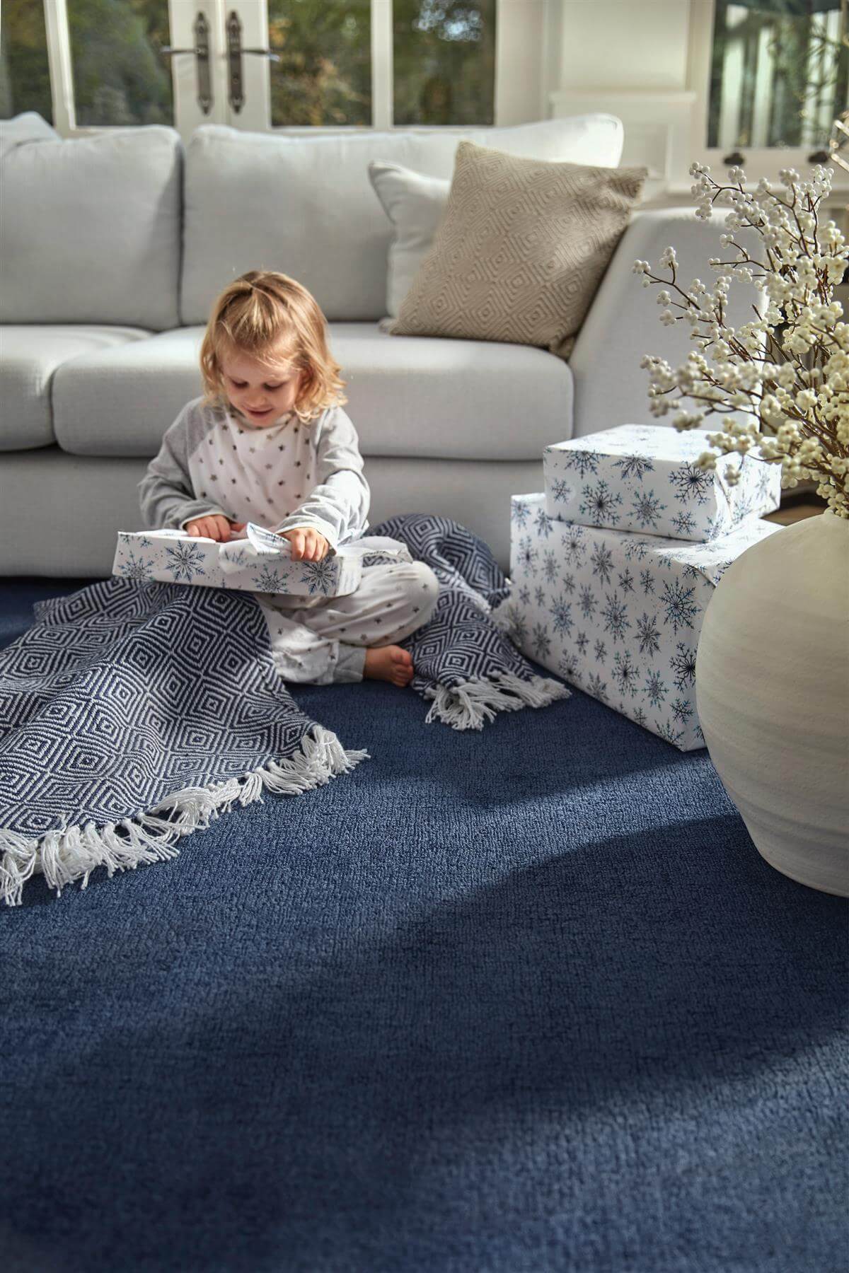 Reef Navy Eco-Friendly Rug