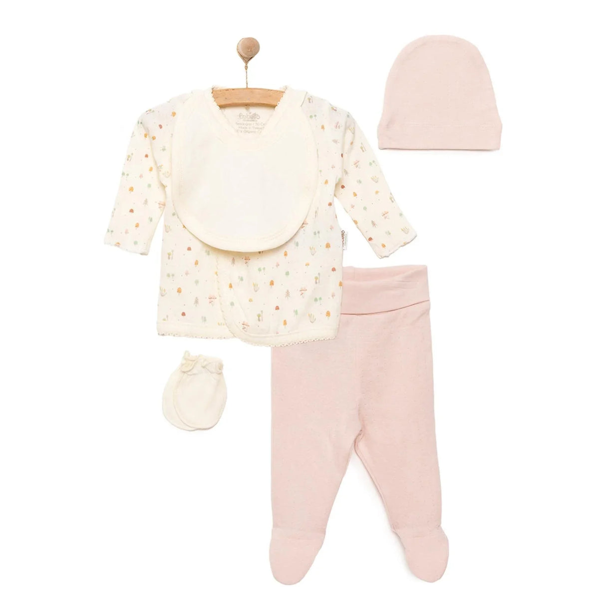 Bebetto 5 Piece V Neck Baby Hospital Bag Set (Newborn)