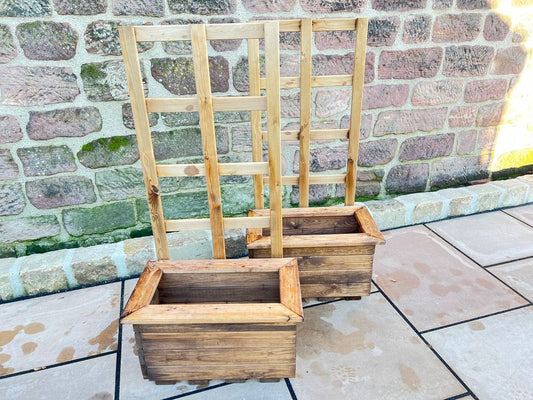Charles Taylor Trading 2pc Regular Kensington Planter Set Brown