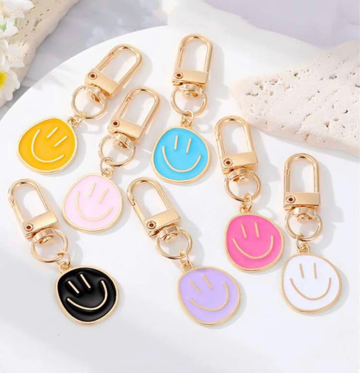 Smiley face keyring