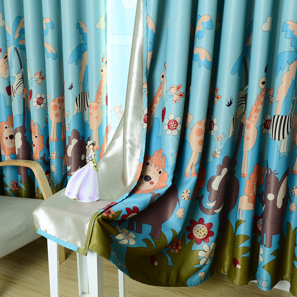 Dreamling Cartoon Children Blackout Curtains Animal Paradise Curtains for Bedroom & Living Room