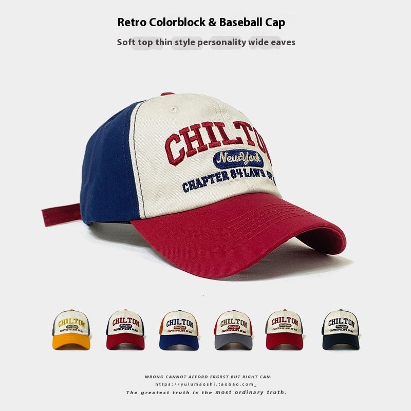 Retro Color Matching Baseball Cap Baby Boy And Girl Summer Sun Protection Hat