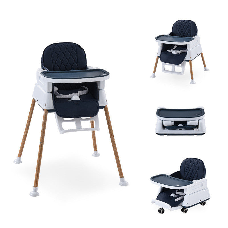 Deentii Portable Foldable Baby High Chair - Adjustable Space-Saving