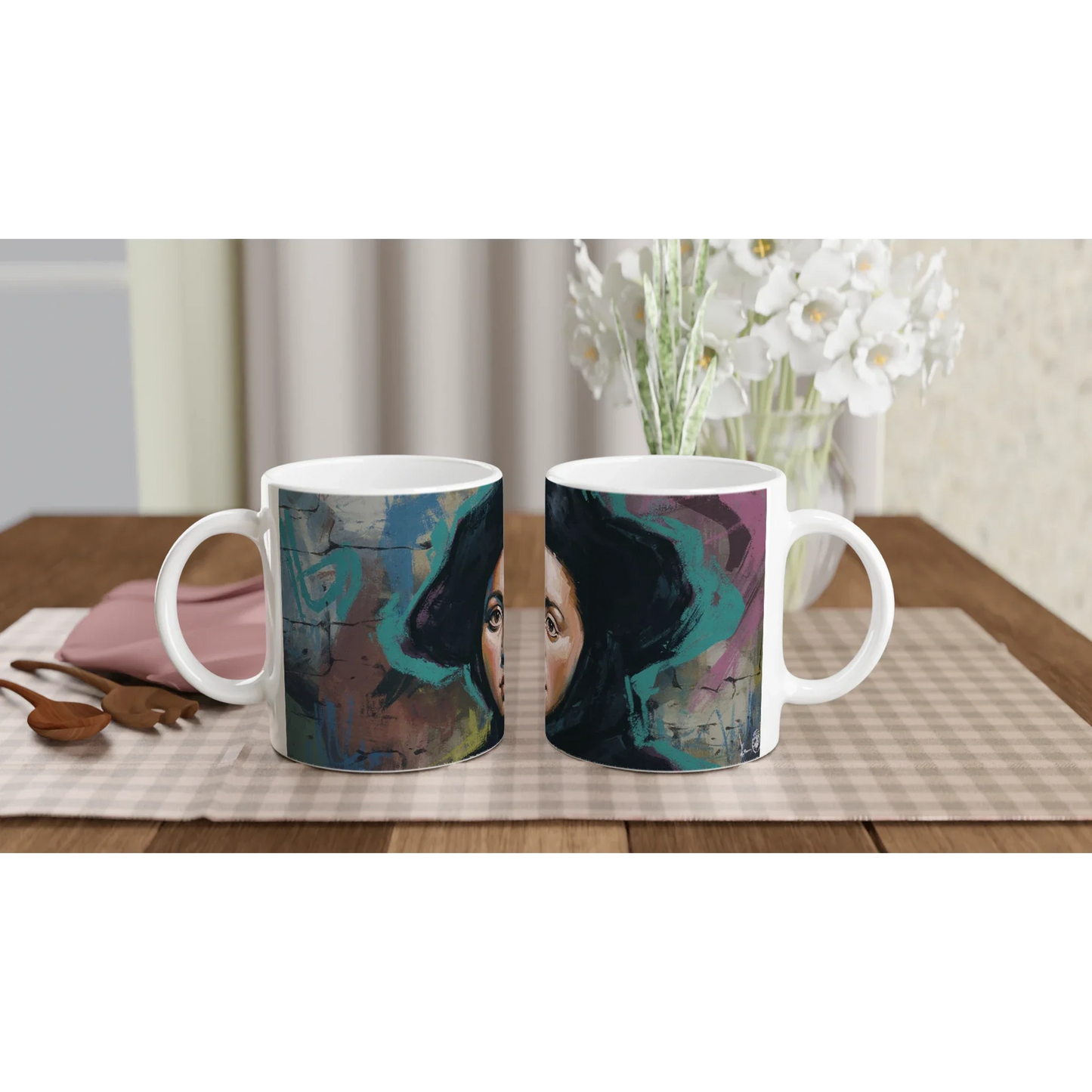 🖌️ Modern Graffiti Art Mug – Classic Masterpiece Reimagined ☕