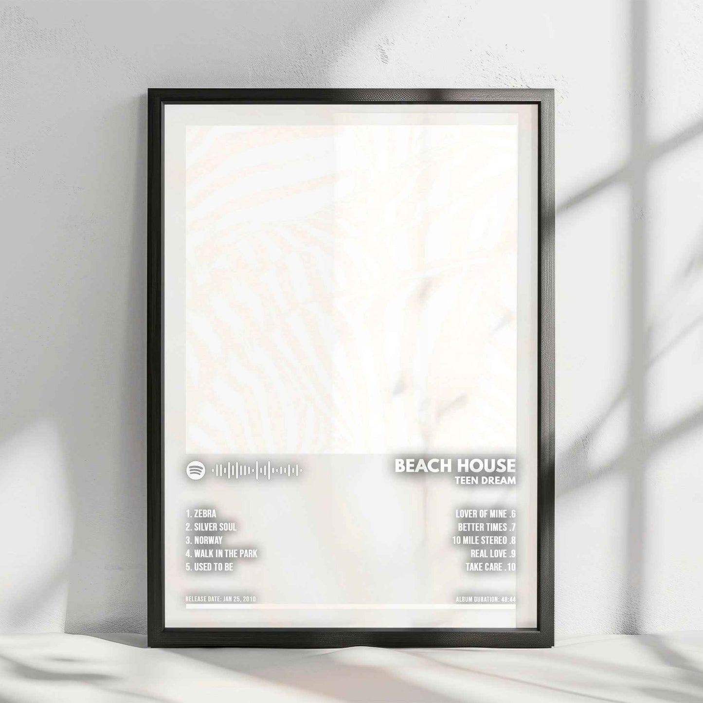 Beach House "Teen Dream" Album Cover Poster - with Complete Tracklist