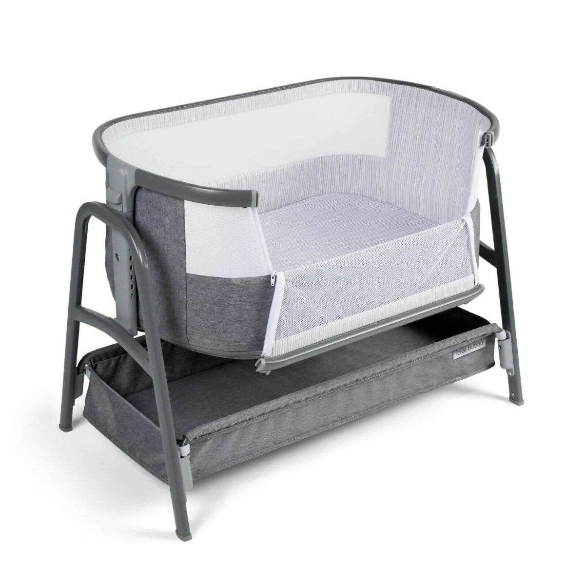 Ickle Bubba Bubba&Me Bedside Crib - Space Grey